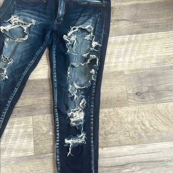 Distressed Blue Jeans - Picture 2 of 7